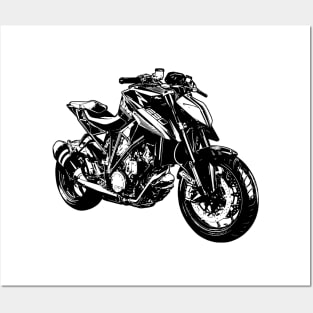 Super Duke 1290 Bike Sketch Art Posters and Art